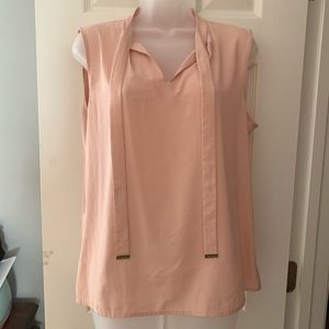 CALVIN KLEIN - Pale Pink Sleeveless Blouse